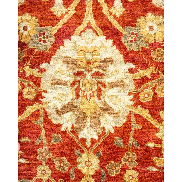Traditional Eclectic, One-of-a-Kind Hand-Knotted Area Rug - Orange, 9' 1" x 11' 7" For Sale - Image 3 of 8