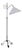 Art Deco Danish Tripod Floor Lamp in Wrought Iron, 1940s For Sale