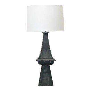 French Vintage Zinc Table Lamp For Sale