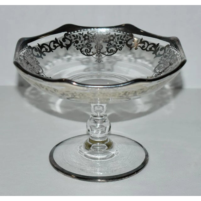 Glass Vintage Petite Art Nouveau Style Compote/Candy Dish For Sale - Image 7 of 13