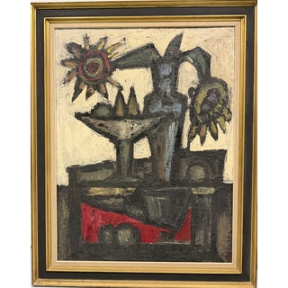 Alexander Povlovic Sachal, Still Life, 1963, Oil on Canvas, Framed For Sale