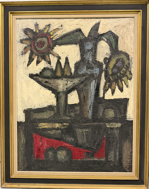 Alexander Povlovic Sachal, Still Life, 1963, Oil on Canvas, Framed