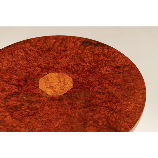 Amsterdam School Side Table in Palisander and Burl Veneer, the Netherlands, 1920s For Sale - Image 9 of 13