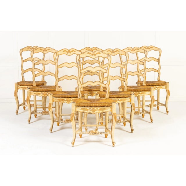 French Painted Chairs, 1940s, Set of 8 For Sale - Image 14 of 14