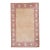 1970s Vintage Turkish Handmade Wool Cotton Pink Beige Area Rug For Sale