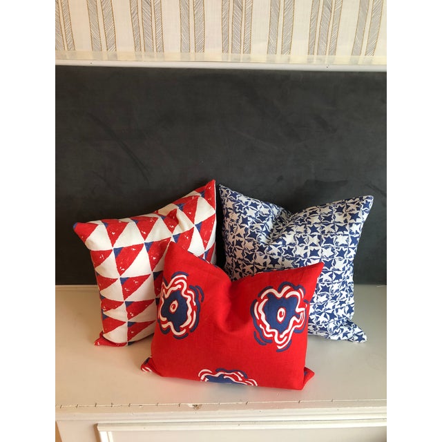 2010s Sea Cloth Pillows - A Pair For Sale - Image 5 of 8