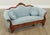 High Quality Antique 19th Century Carved Frame Childs Size Sofa, Custom Upholstery