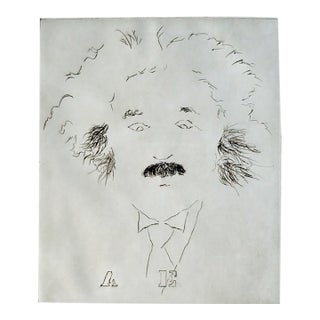 "A E" Albert Einstein Portrait #7 by Lilya Vorobey For Sale