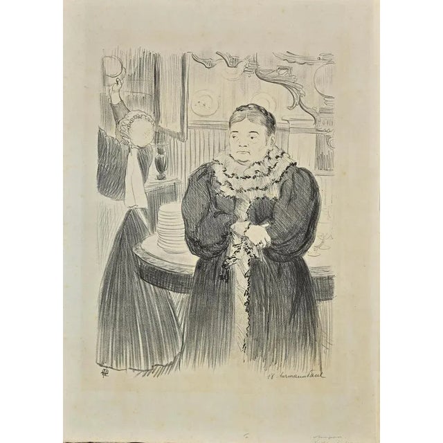 Portrait of Grandmother is a Litograph realized by Hermann Paul. Hand signed on the lower right corner and monogrammed on...