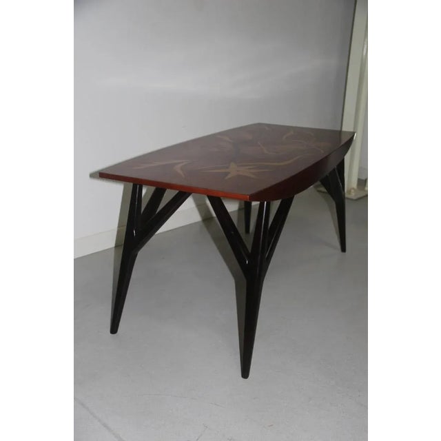 Italian Coffee Table with Wooden Inlays by Luigi Scremin, 1950 For Sale - Image 12 of 18