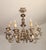 Vintage Louis XV Silvered Gold-Plated Leaf Carved Wood Eight Light Chandelier with Floral Motifs, Italy, 1920s, Set of 2 For Sale - Image 6 of 18