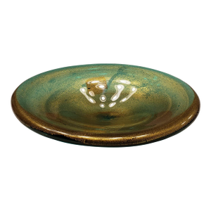 Pauly & C Murano Green Aventurine Glass Bowl 1930s