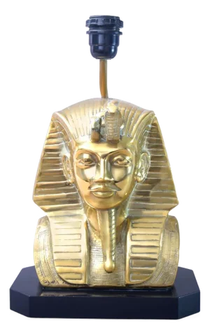 Vintage Regency Style Pharaoh Tutankhamun Lamp in Brass