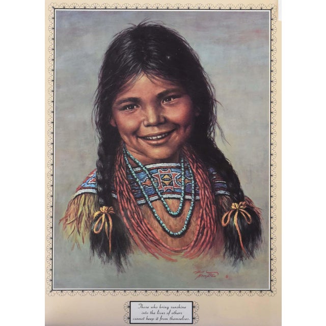 This is a beautiful, large-format vintage lithograph print by the renowned Western artist Bill Hampton. The piece features...