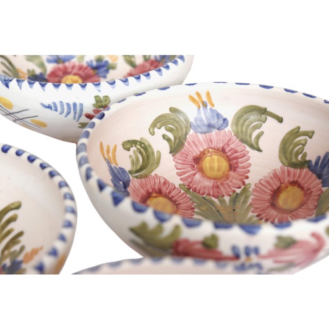 Rustic European Spanish Talavera Bowls, Set of 7 For Sale - Image 3 of 11