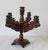 Mid 20th Century Rustic Spanish Revival Style Carved Wood Five Arm Candelabra For Sale - Image 5 of 12