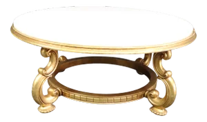 Weiman Hollywood Regency Gold Gilt Coffee Table