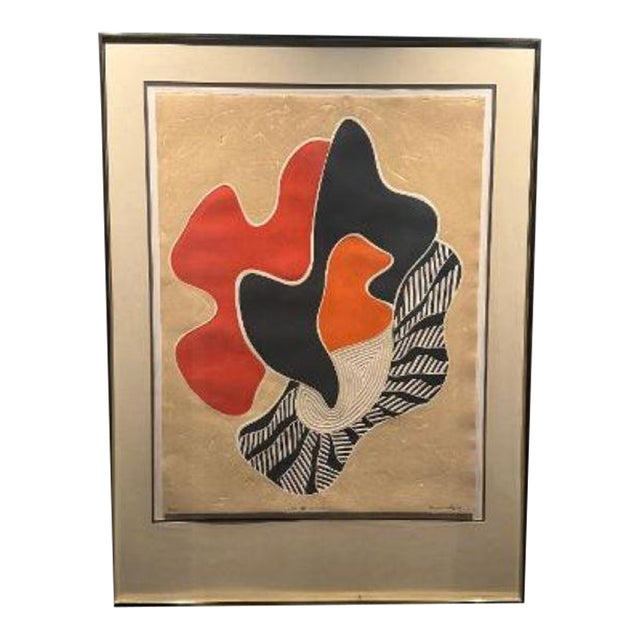 1970s Barbara Kwaśniewska “Dame De Trèfles” (Queen of Clubs) Signed Embossed Print 78/150 For Sale