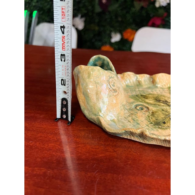 Ceramic 1970s Asian Ceramic Hand Painted Fish Decorative Plate For Sale - Image 7 of 9