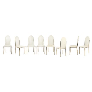 AD 026 Chairs by Alain Delon for Maison Jansen, France, 1970s, Set of 8 For Sale