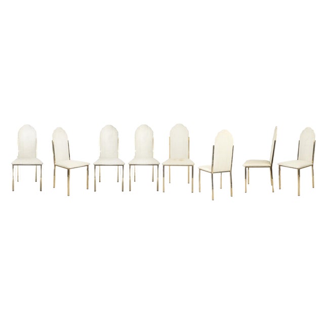 AD 026 Chairs by Alain Delon for Maison Jansen, France, 1970s, Set of 8 For Sale