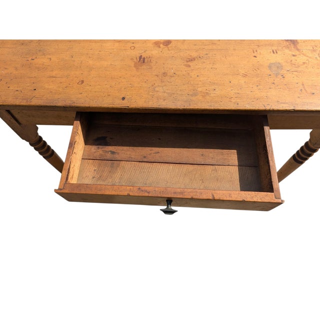 Late 19th Century Pine Writing Desk With Drawer For Sale - Image 16 of 16