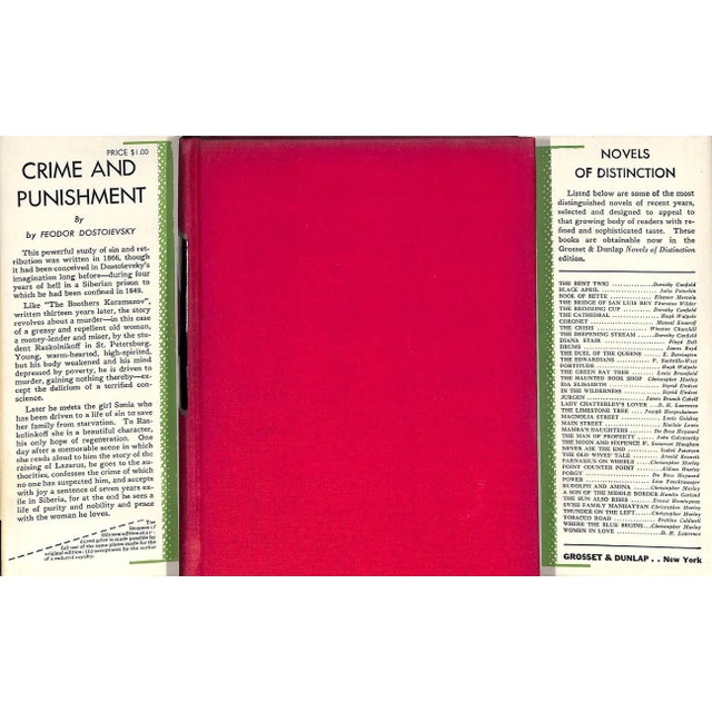 DOSTOIEVKY, Feodor [554] pp. Grosset & Dunlap 1927 8 1/4" x 6" Crime and Punishment is a novel by the Russian author...