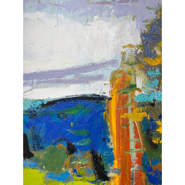 2020s Impressionistic Landscape Original Oil Painting For Sale - Image 5 of 11