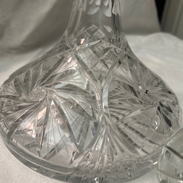 Transparent Vintage Ship’s Decanter For Sale - Image 8 of 10