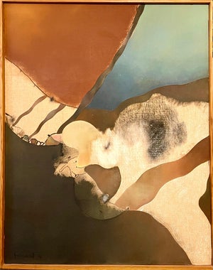 Josep Guinovart Bertrán, Abstract Spanish Catalan Oil Painting Josep Guinovart from Joan Prats Gallery, 1976