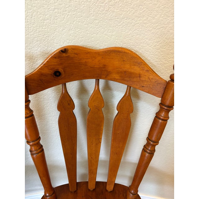 Pair of 1949 Cushman Colonial Creations Solid Maple Early American Side Chairs For Sale - Image 12 of 12