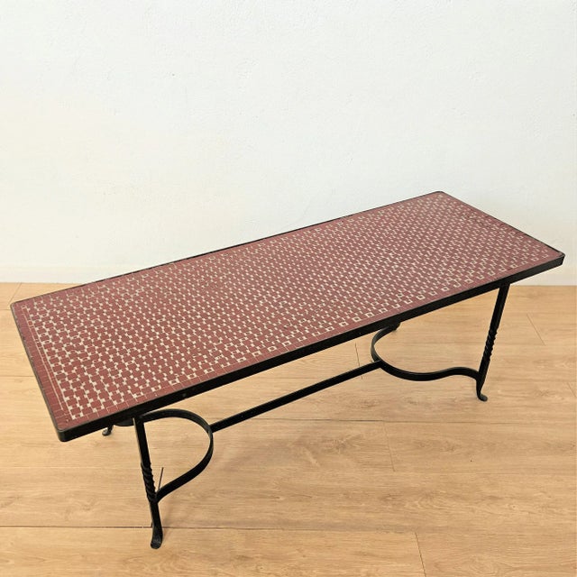Vintage Ceramic and Iron Living Room Table, 1960s For Sale - Image 6 of 7