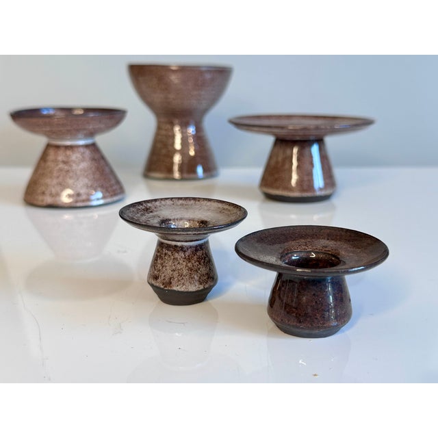 Ceramic Candlesticks by Serocka, Germany, 1970s, Set of 5 For Sale - Image 11 of 13
