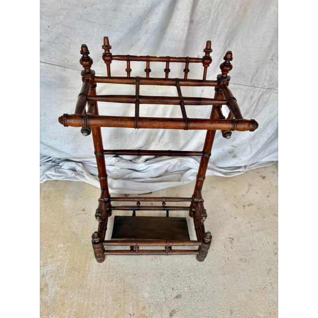 Late 19th Century French Faux Bamboo Umbrella Stand For Sale - Image 11 of 12