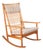 1960s Attributed to Hans Olsen for Juul Kristensen Model 532-a Teak and Cane Rocking Chair - Denmark For Sale