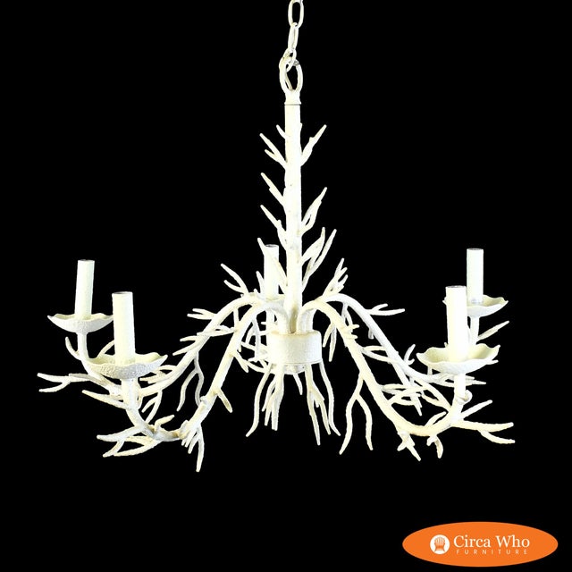 Add coastal elegance to any room with this vintage coral chandelier. Delicate branching coral forms create an organic,...