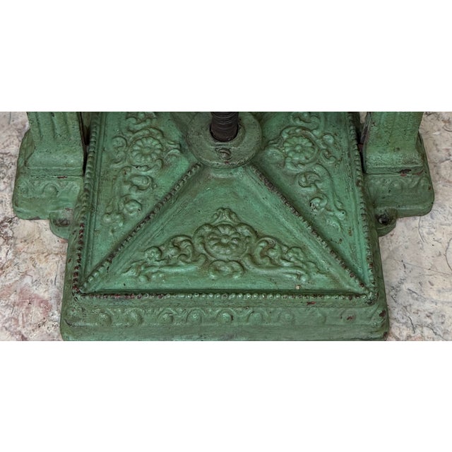 EXCELLENT Antique Victorian Cast Iron Book Press~~c. 19th century Beautiful decorative Victorian era green book press...