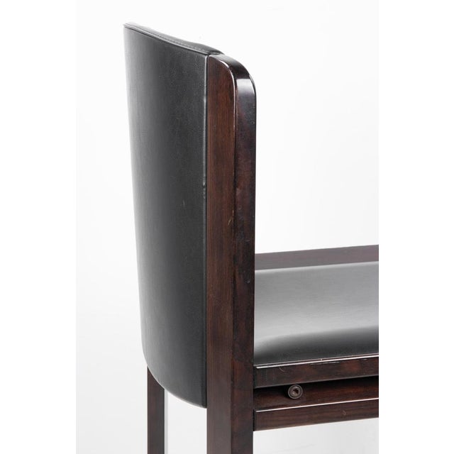1960s Chairs in Lacquered Wood and Skai by Joe Colombo for Pozzi, Italy, 1966, Set of 4 For Sale - Image 5 of 9