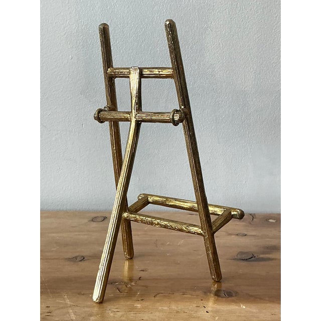 Vintage Brass Table Top Easel For Sale - Image 11 of 12