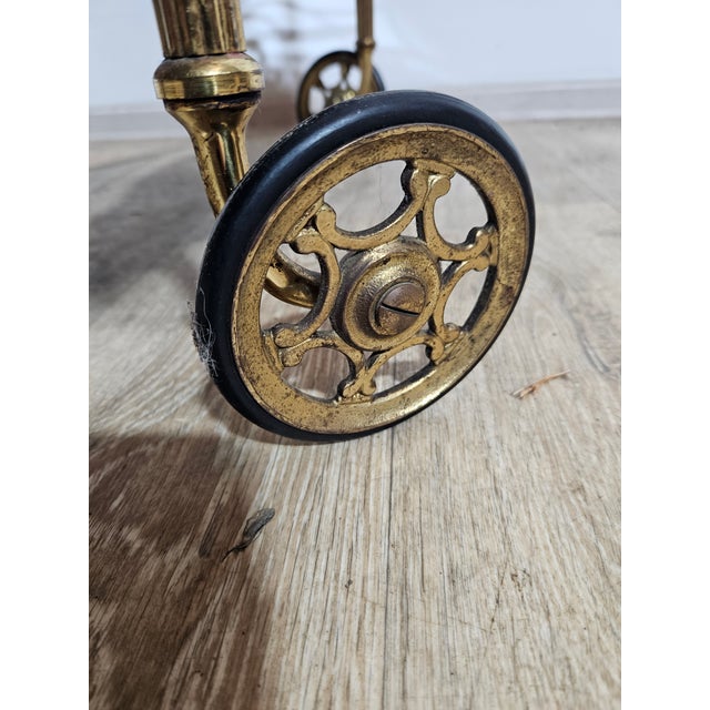 Vintage French Bar Cart from Maison Jansen, 1960s For Sale - Image 13 of 18