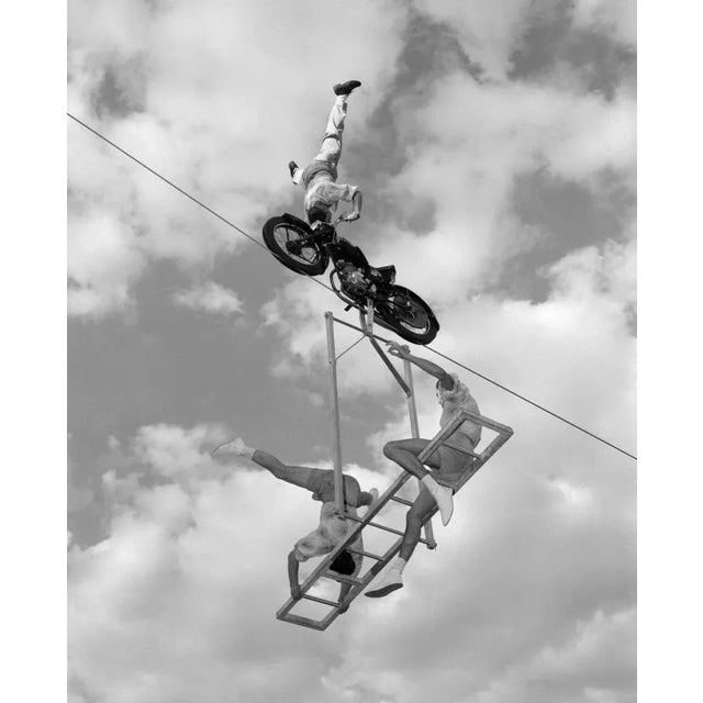 High wire motorcycle (1960) silver gelatin fibre print - oversized (photo by h. Armstrong roberts/alamy) a high-wire act...