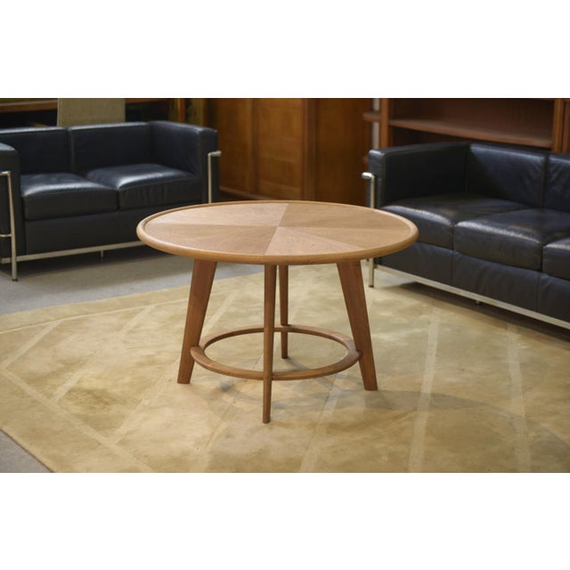 Vintage Oak Side Table with Tapered Legs by Louis Majorelle, 1930s For Sale - Image 13 of 13