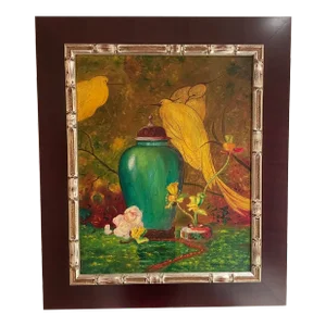 1950s Vintage Framed Still Life Painting