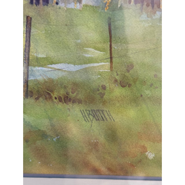 Hal Booth East Bay Barn Tassajara Road Framed Watercolor, Circa 1996 For Sale - Image 9 of 11