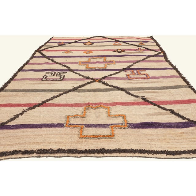 Tribal Vintage Taznakht Glaoui Moroccan Rug, 05'04 X 10'08 For Sale - Image 3 of 10