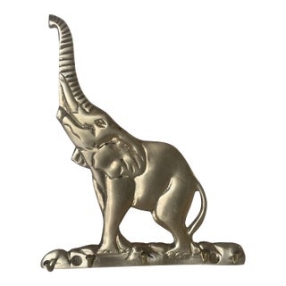 Brass Elephant Key Holder 5 Hook For Sale