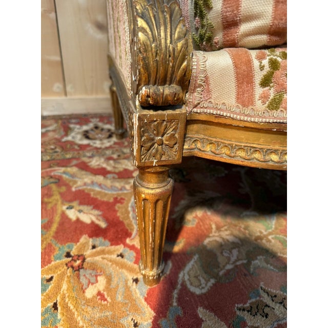 Louis XVI Style Wingback Jansen Lounge Chair, 1940s For Sale - Image 4 of 10