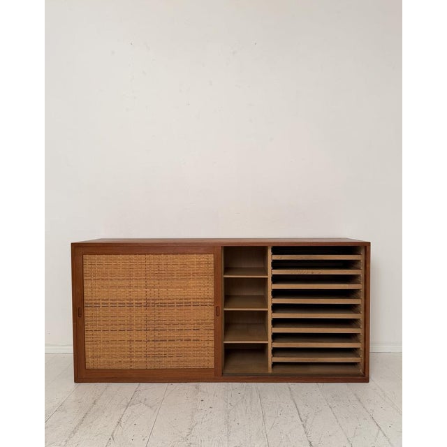 Mid-Century Modern RY26 Sideboard in Teak with Woven Cane Doors by Hans J. Wegner for Ry Møbler, Denmark, 1960s For Sale - Image 3 of 17