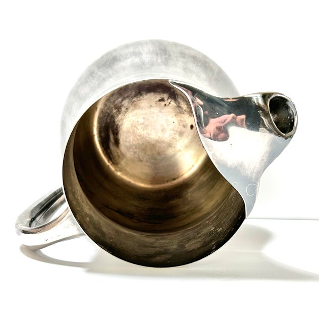 1950s Vintage Silverplate Water Pitcher For Sale - Image 5 of 7