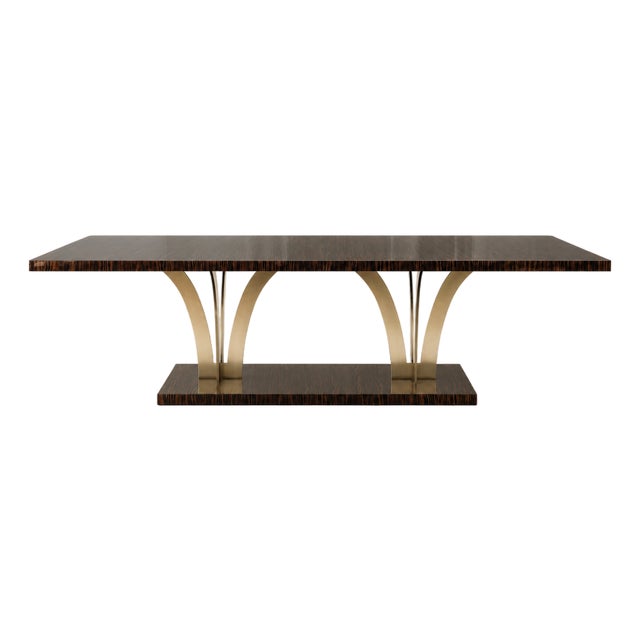 Arcadia Contemporary Macassar Ebony Dining Table For Sale